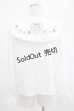 画像3: Amavel / Coffret A Bijouブラウス Free オフ/グリーン H-25-03-03-034-CA-BL-NS-ZH