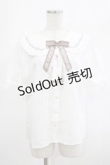 Amavel / ファンシーリボンうさくまメッセージブラウス Free オフ H-25-03-03-035-CA-BL-NS-ZH
