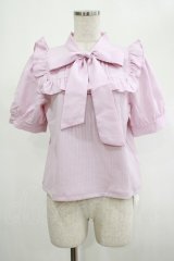 Amavel / Dreaming Ribbonボウタイトップス Free ピンク H-25-03-03-038-CA-TO-NS-ZH