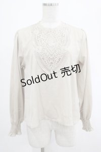 an another angelus / ステンドグラス風レースヨークブラウス Free BEIGE H-25-03-03-041-CA-BL-NS-ZH