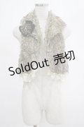 axes femme / リボン付きフェイクファーベスト Free グレー H-25-03-03-045-AX-TO-NS-ZH