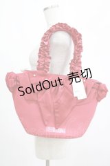 Maison de FLEUR / SnowWhite/フリルハンドルトートバッグ  レッド H-25-03-03-049-LO-BG-NS-ZH