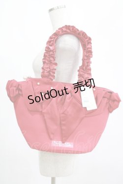 画像1: Maison de FLEUR / SnowWhite/フリルハンドルトートバッグ  レッド H-25-03-03-049-LO-BG-NS-ZH