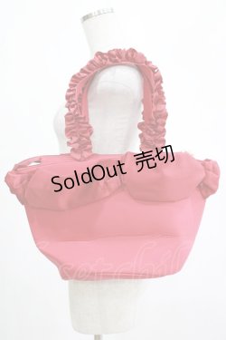 画像2: Maison de FLEUR / SnowWhite/フリルハンドルトートバッグ  レッド H-25-03-03-049-LO-BG-NS-ZH