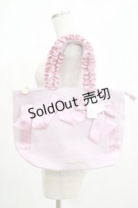 Maison de FLEUR / Maison de FLEUR×Misako Aoki/Mリボンキャンバストートバッグ  ピンク H-25-03-03-050-LO-BG-NS-ZH