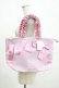画像1: Maison de FLEUR / Maison de FLEUR×Misako Aoki/Mリボンキャンバストートバッグ  ピンク H-25-03-03-050-LO-BG-NS-ZH (1)
