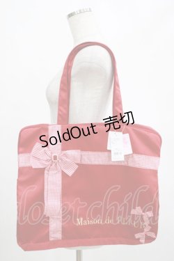 画像1: Maison de FLEUR / Maison de FLEUR×Misako Aoki/プレゼントリボンボストンバッグ  レッド H-25-03-03-051-LO-BG-NS-ZH