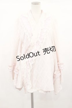 画像1: Hoshibako Works / 月影の待ちびと和様セットアップワンピースの羽織 Free ピンク H-25-03-03-1006-LO-TO-NS-ZH