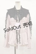 metamorphose / 【プラスサイズ】コウモリ付け襟シャーリングブラウス プラスサイズ ピンク H-25-03-03-1009-ME-BL-NS-ZH