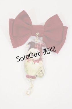 画像1: Enchantlic Enchantilly / キャットジョーカーリボンブローチ  レッド H-25-03-03-1021-LO-AC-NS-ZH