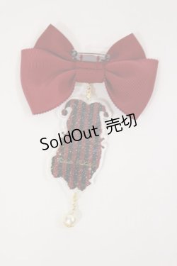 画像2: Enchantlic Enchantilly / キャットジョーカーリボンブローチ  レッド H-25-03-03-1021-LO-AC-NS-ZH