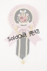 Angelic Pretty / リリカルバニーCollegeワッペンロゼッタブローチ  ピンク H-25-03-03-1024-AP-AC-NS-ZH