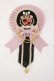 画像1: Angelic Pretty / リリカルバニーCollegeワッペンロゼッタブローチ  ピンク H-25-03-03-1024-AP-AC-NS-ZH (1)