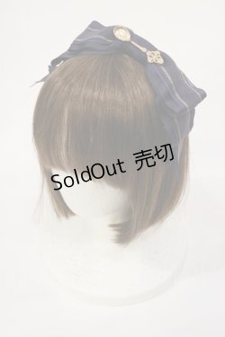 画像1: metamorphose / Beau Couvertリボンカチューシャ  ネイビ‐ H-25-03-03-1029-ME-AC-NS-ZH