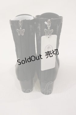 画像3: axes femme / レース切替編み上げブーツ L ブラック H-25-03-03-1039-AX-SH-NS-ZH