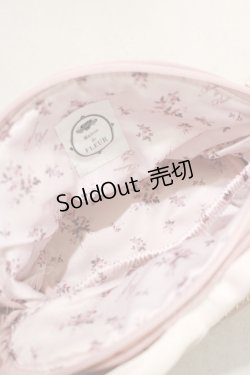 画像2: Maison de FLEUR / ローズリボン刺繍リボンポーチ  ピンク H-25-03-03-058-LO-ZA-NS-ZH