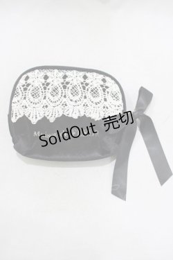 画像1: Maison de FLEUR / ベロアレースティッシュケース  ブラック H-25-03-03-059-LO-ZA-NS-ZH