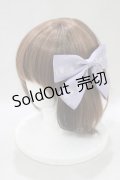 Maison de FLEUR / ローズリボン刺繍リボンバレッタ  ラベンダー H-25-03-03-068-LO-AC-NS-ZH