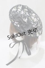 Kurumi Collaboration / 花柄ヘッドドレス  ブラック H-25-03-03-079-GO-AC-NS-ZH