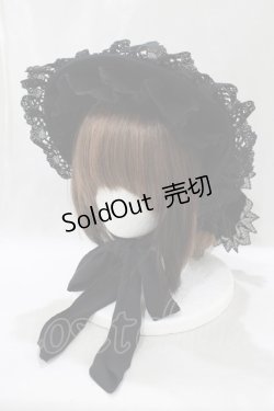 画像1: ALICE and the PIRATES / Historiaボンネットハット  ブラック H-25-03-03-080-PA-AC-NS-ZH