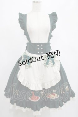 画像1: Amavel / 喫茶アマベルのランチセットエプロンスカート(ミドル丈) Free グリーン H-25-03-03-011-CA-SK-NS-ZH