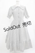 m petit by misako / AM*ギンガムCHKワンピース M グレー H-25-03-03-015-LO-OP-NS-ZH
