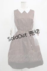 axes femme POETIQUE / 明治チョコレートワンピース M ブラウン H-25-03-03-018-AX-OP-NS-ZH