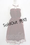 axes femme POETIQUE / チュールデザインワンピース M ボルドー H-25-03-03-019-AX-OP-NS-ZH