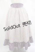 Kurumi Collaboration / 花柄コルセット風スカート LL ラベンダー H-25-03-03-023-GO-SK-NS-ZH