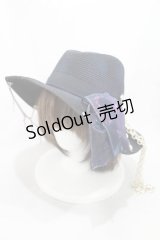 SEX POT ReVeNGe / チェーンチャーム付ハット  黒×青 H-25-03-04-039-SP-AC-KB-ZH
