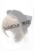 MR corset / 合皮リボンベレー帽ver2  黒 H-25-03-04-040-PU-AC-KB-ZH