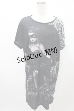 画像1: MIHO MATSUDA / 【Trevor Brown×MIHO MATSUDA】カットソーワンピ/nurunuru  ブラック H-25-03-04-005-GO-OP-KB-ZH