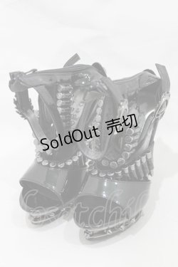 画像2: hades / 弾丸ストラップシューズ US6（約24cm） ブラック×シルバー H-25-03-04-050-ＨＡ-SH-KB-ZH