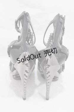 画像4: hades / 弾丸ストラップシューズ US6（約24cm） ブラック×シルバー H-25-03-04-050-ＨＡ-SH-KB-ZH