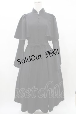 画像1: Sheglit / "Sacred"ケープワンピース M 黒 H-25-03-04-007-EL-OP-KB-ZH