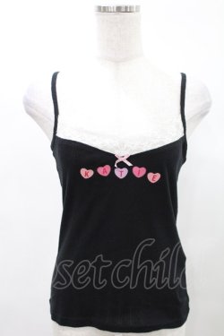 画像1: Katie / GIRL IN THE ROOM camisole FREE ブラック H-25-03-04-011-LO-TO-KB-ZT438