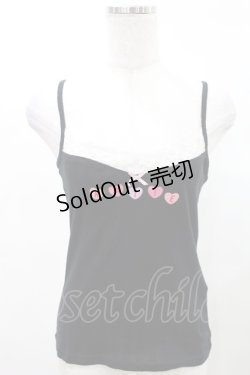 画像1: Katie / GIRL IN THE ROOM camisole FREE ブラック H-25-03-04-011-LO-TO-KB-ZH