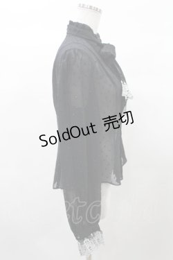 画像2: Moi-meme-Moitie / コフィンレースリボンブラウス 9号 黒×白 H-25-03-04-019-MO-BL-KB-ZH
