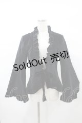 Moi-meme-Moitie / 別珍袖フレアージャケット 9号 黒 H-25-03-04-020-MO-JA-KB-ZH