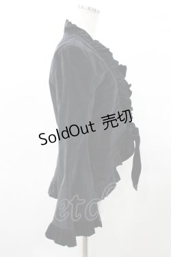 画像2: Moi-meme-Moitie / 別珍袖フレアージャケット 9号 黒 H-25-03-04-020-MO-JA-KB-ZH