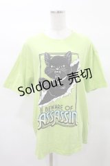 LISTEN FLAVOR / アサシンキャットロンT  ライムグリーン H-25-03-04-022-PU-TO-KB-ZT