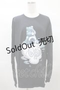 LAND by MILKBOY /ULL CLOUD L.S. TEE XXL ブラック×モノトーン H-25-03-04-023-MB-TO-KB-ZH
