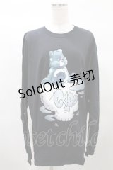 LAND by MILKBOY /ULL CLOUD L.S. TEE XXL ブラック×モノトーン H-25-03-04-023-MB-TO-KB-ZH