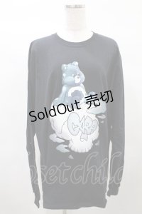 LAND by MILKBOY /ULL CLOUD L.S. TEE XXL ブラック×モノトーン H-25-03-04-023-MB-TO-KB-ZH