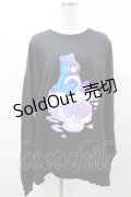 LAND by MILKBOY /ULL CLOUD L.S. TEE XXL ブラック×ラベンダー H-25-03-04-024-MB-TO-KB-ZH
