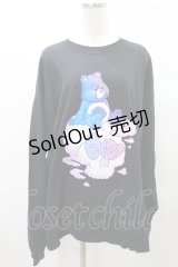LAND by MILKBOY /ULL CLOUD L.S. TEE XXL ブラック×ラベンダー H-25-03-04-024-MB-TO-KB-ZH