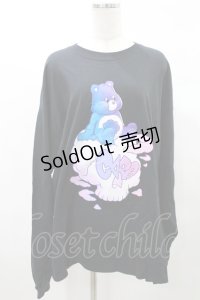 LAND by MILKBOY /ULL CLOUD L.S. TEE XXL ブラック×ラベンダー H-25-03-04-024-MB-TO-KB-ZH