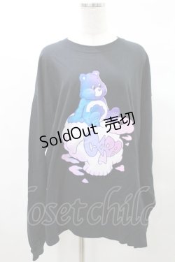 画像1: LAND by MILKBOY /ULL CLOUD L.S. TEE XXL ブラック×ラベンダー H-25-03-04-024-MB-TO-KB-ZH