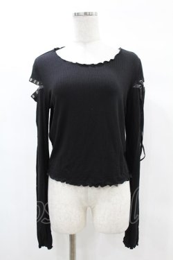 画像1: KILL STAR / Shailagh Long Sleeve Top L 黒 H-25-03-05-050-SL-TO-KB-ZH