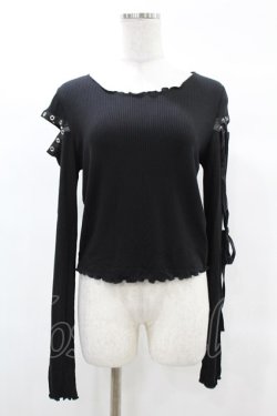 画像1: KILL STAR / Shailagh Long Sleeve Top M 黒 H-25-03-05-051-SL-TO-KB-ZI